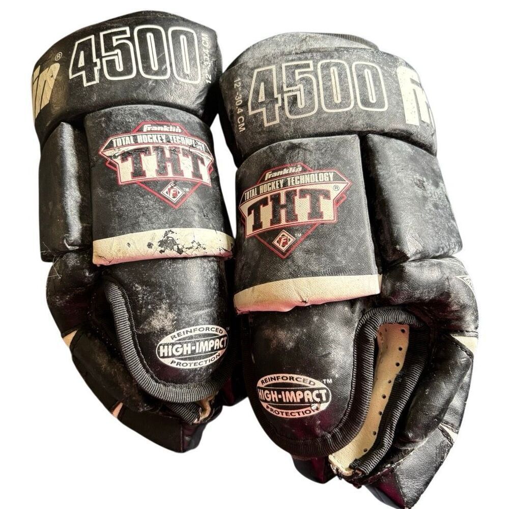 Franklin THT HG-4500 Size Jr. 12” Black Hockey Gloves